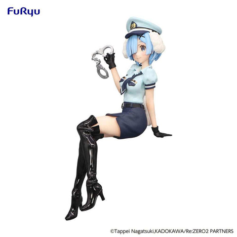 Re:Zero Starting Life in Another World Noodle Stopper PVC Statue Rem Police Officer Cap with Dog Ears 14 cm