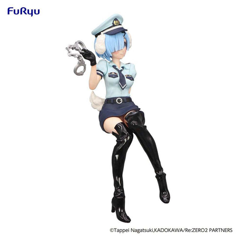 Re:Zero Starting Life in Another World Noodle Stopper PVC Statue Rem Police Officer Cap with Dog Ears 14 cm