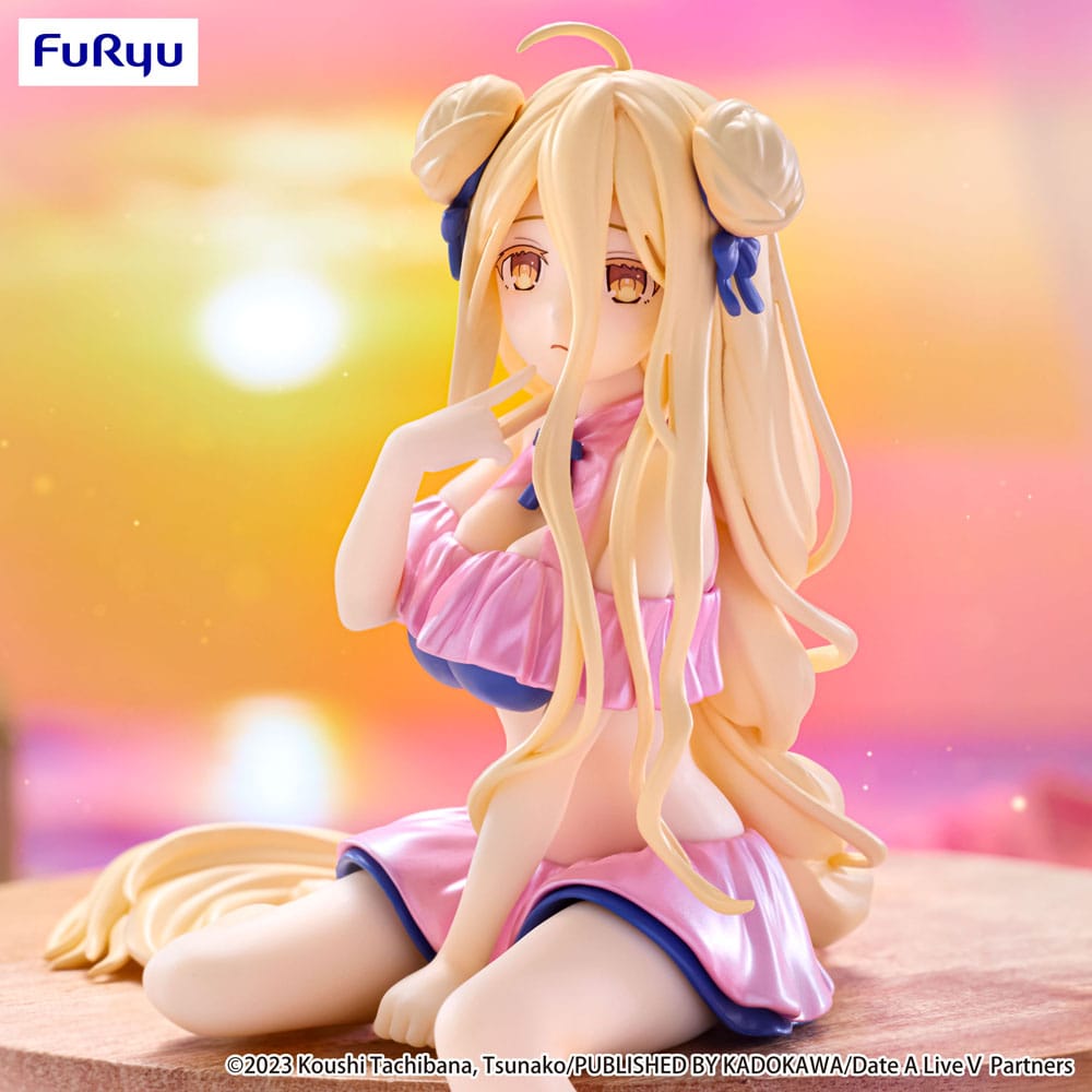 Date A Live V Noodle Stopper PVC Statue Mukuro Hoshimiya Swimsuit Pastel Pink Color Ver. 13 cm