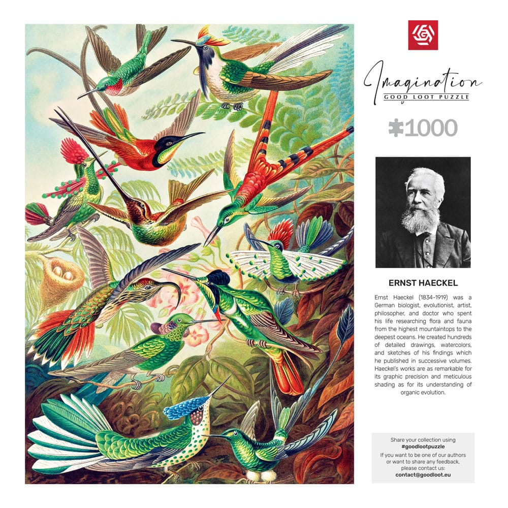 Ernst Haeckel Imagination Puzzle Hummingbirds/Kolibry (1000 Teile)