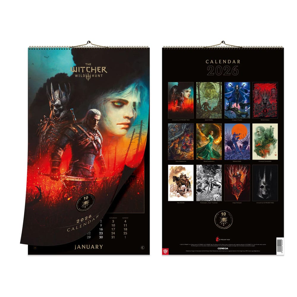 The Witcher 3: Wild Hunt Kalender 2026 10th Anniversary