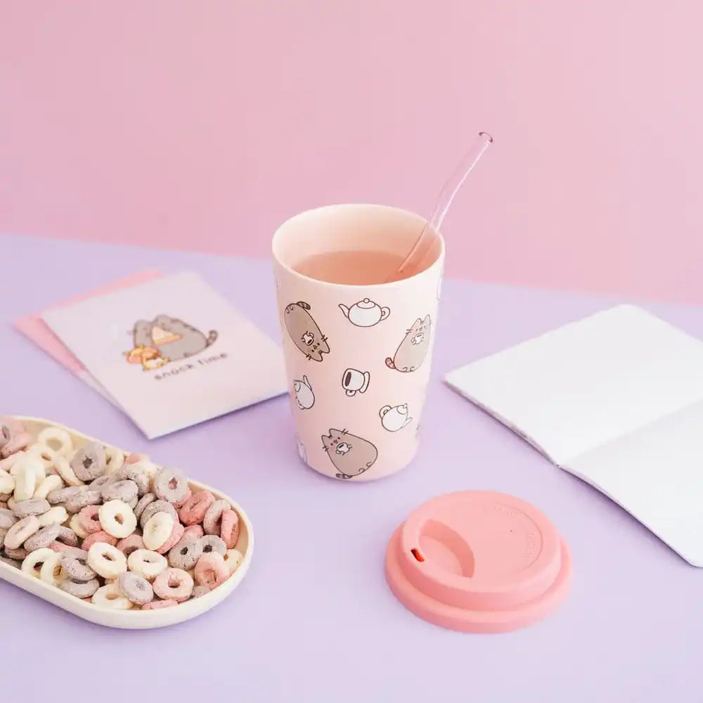 Pusheen Keramikbecher mit Deckel 400 ml