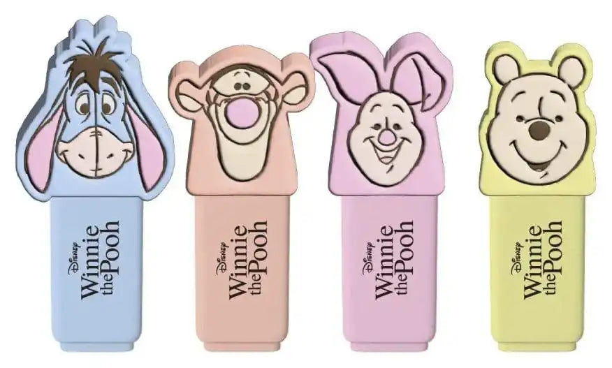 Disney Winnie the Pooh Set mit 4 Textmarkern mit Aufsatz