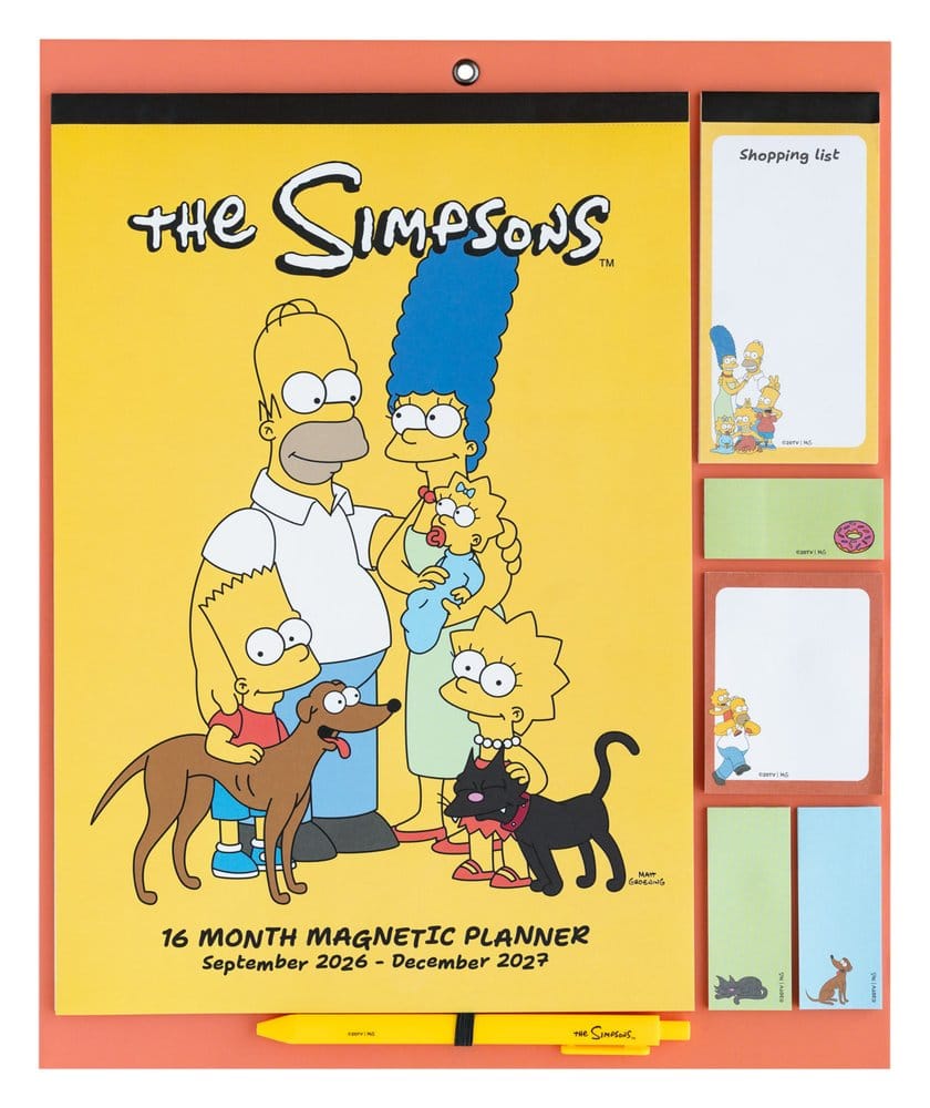 The Simpsons magnetischer Planer 2026/27 30 x 35 cm
