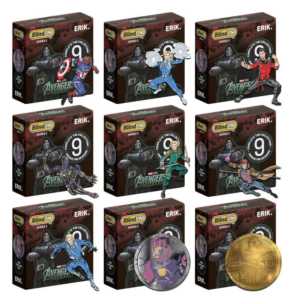 Marvel The Avengers Doomsday Mystery-Ansteck-Pins Serie 2 Blind Box Display (24)