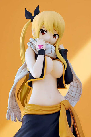 Fairy Tail Pop Up Parade PVC Statue Lucy Heartfilia Natsu Costume Ver. L Size 22 cm