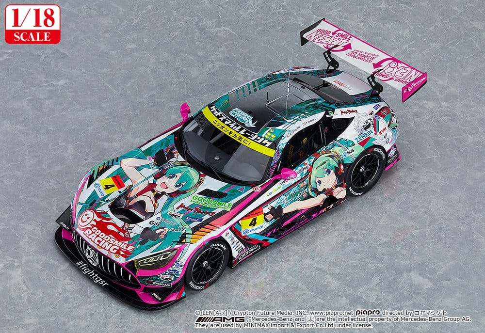 Hatsune Miku GT Project Fahrzeug 1/18 Good Smile Hatsune Miku AMG 2020 SUPER GT Okayama Test Ver. 26 cm