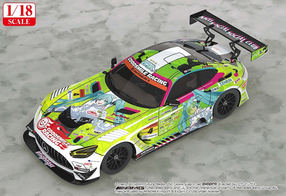 Hatsune Miku GT Project Fahrzeug 1/18 Good Smile Hatsune Miku AMG 2022 Season Opening Ver. 26 cm