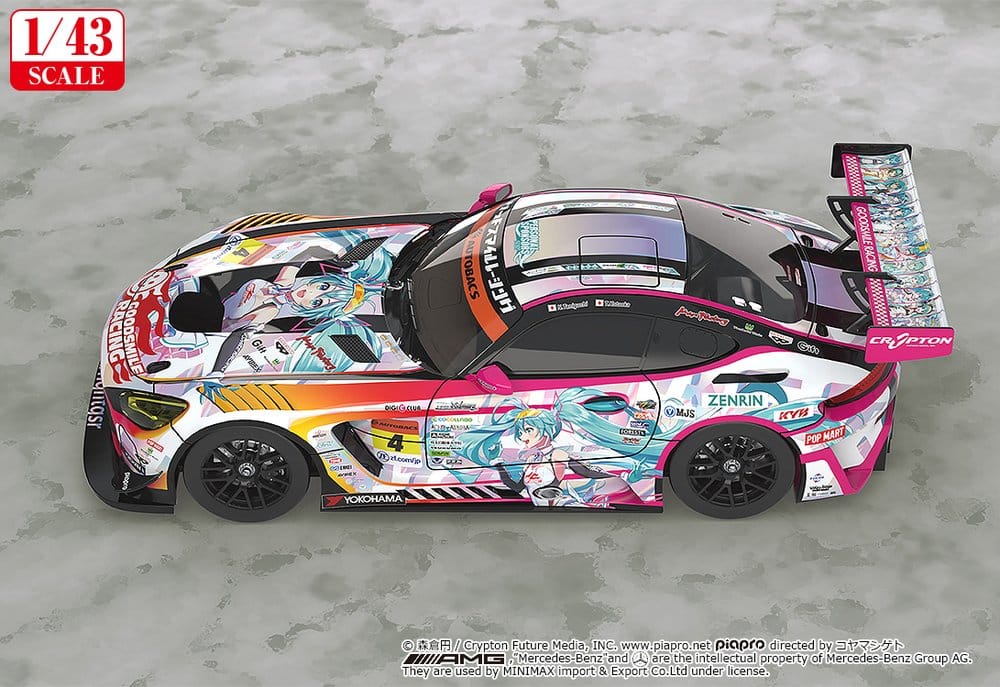 Hatsune Miku GT Project Fahrzeug 1/43 Good Smile Hatsune Miku AMG 2021 SUPER GT 100th Race Commemorative Ver. 11 cm