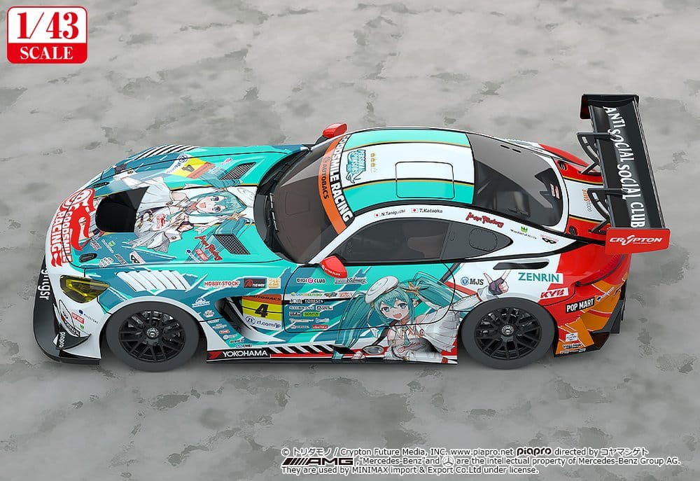 Hatsune Miku GT Project Fahrzeug 1/43 Good Smile Hatsune Miku AMG 2023 Season Opening Ver. 11 cm