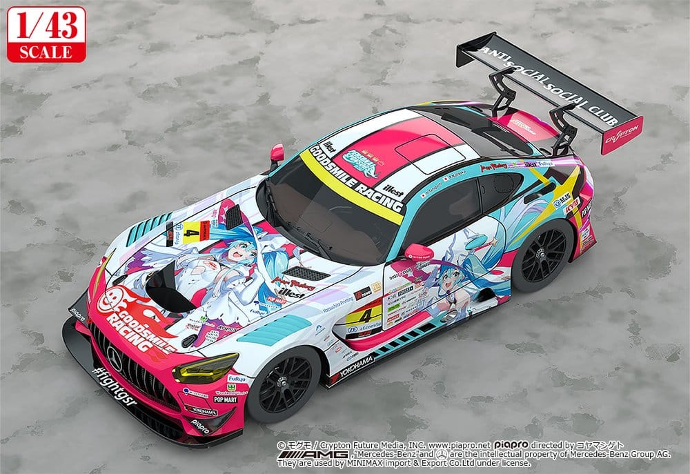 Hatsune Miku GT Project Fahrzeug 1/43 Good Smile Hatsune Miku AMG 2024 Season Opening Ver. 11 cm