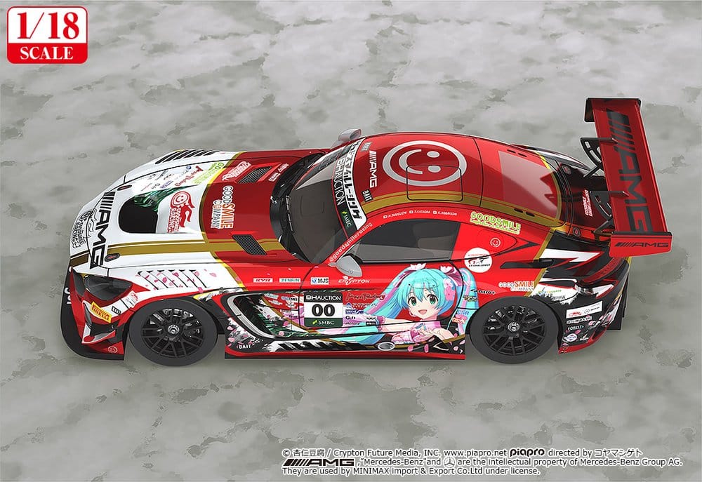 Hatsune Miku GT Project Fahrzeug 1/18 Mercedes-AMG Team GOOD SMILE 2019 SUZUKA 10HOURS Ver. 26 cm
