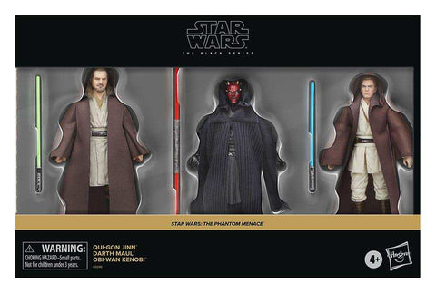 Star Wars Black Series Episode I 3er-Pack Qui-Gon Jinn, Darth Maul, Obi-Wan Kenobi 15 cm - Smalltinytoystore