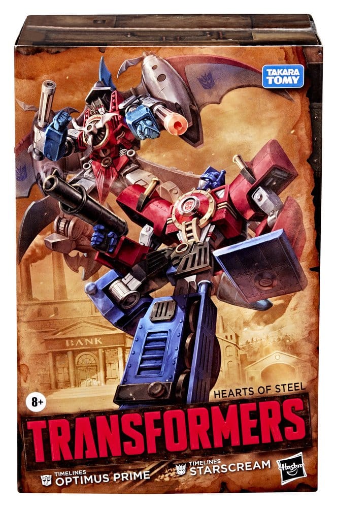 Transformers Timelines Hearts of Steel Comic Edition Actionfiguren Optimus Prime & Starscream 14 cm