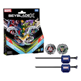 Beyblade X und Marvel Collab Miles Morales 1-60GN vs. Green Goblin 9-80HT