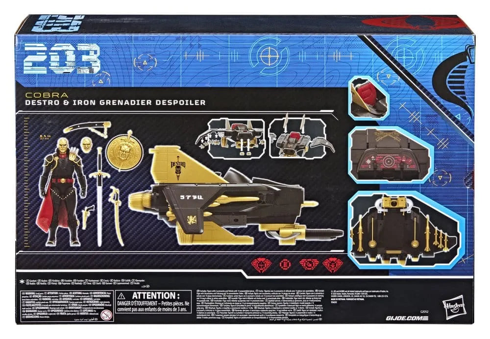 G.I. Joe Classified Series Actionfigur und Fahrzeug Set #203 Destro & Iron Grenadier Despoiler 15 cm