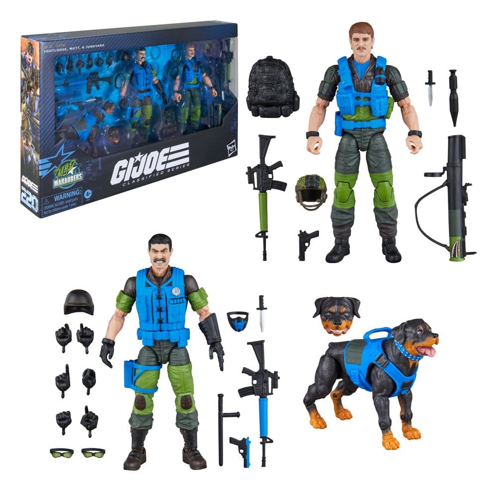 G.I. Joe Classified Series Actionfiguren 3er-Pack #220 Mad Marauders: Footloose & Mutt & Junkyard 15 cm