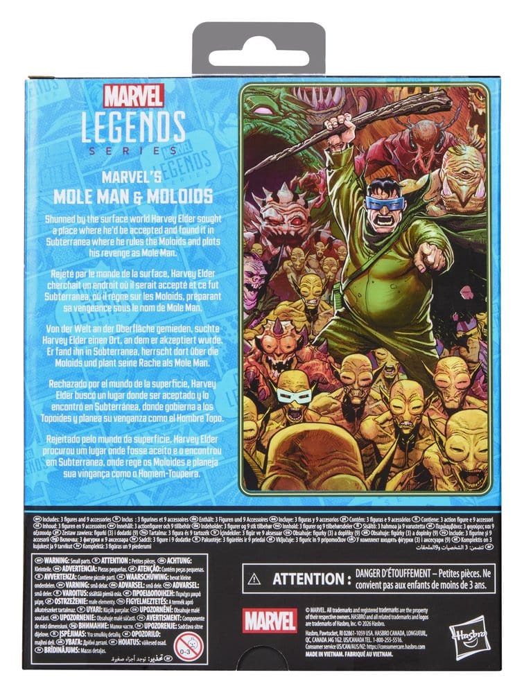 Fantastic Four Marvel Legends Actionfiguren 3er-Pack Marvel's Mole Man & Moloids 15 cm