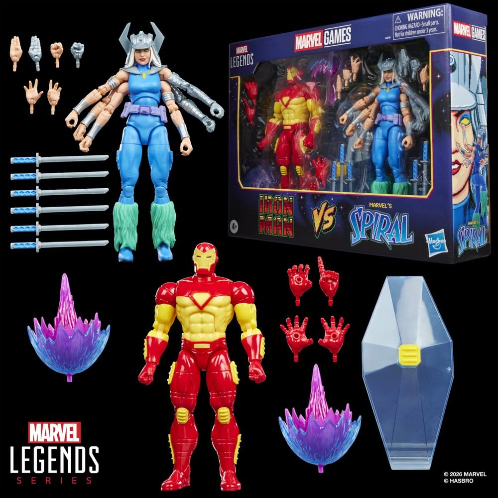 Marvel Games Marvel Legends Actionfiguren 2er-Pack Iron Man & Marvel's Spiral 15 cm