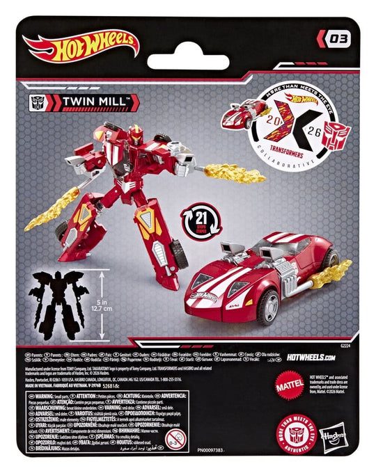 Transformers Collaborative Hot Wheels x Transformers Deluxe Class Actionfigur Twin Mill 13 cm