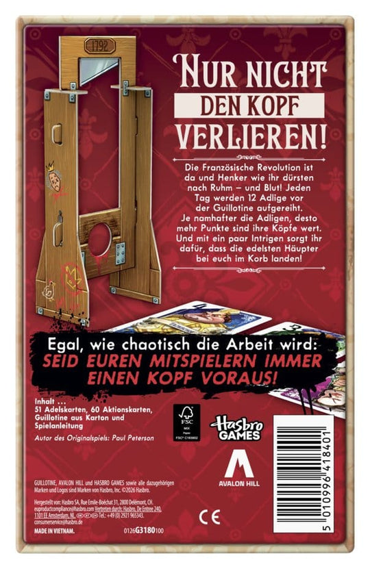 Guillotine Kartenspiel *Deutsche Version*
