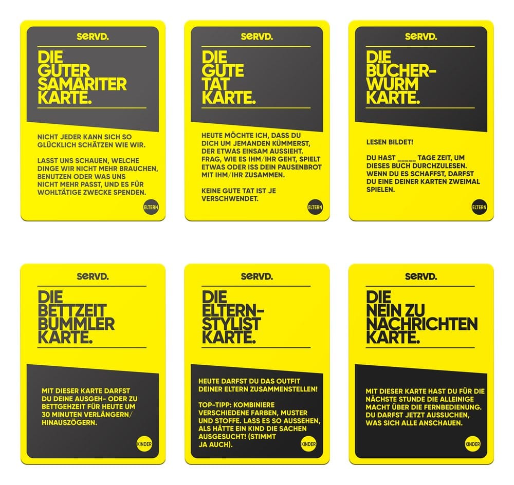 SERVD Kartenspiel Kinder vs. Eltern *Deutsche Version*