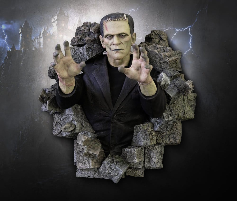 Frankenstein Wand-Skulptur 1/1 Boris Karloff als Frankensteins Monster 94 x 94 cm