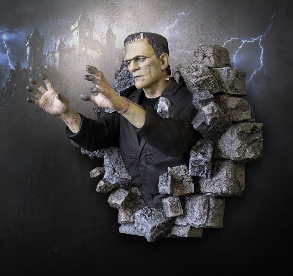 Frankenstein Wand-Skulptur 1/1 Boris Karloff als Frankensteins Monster 94 x 94 cm