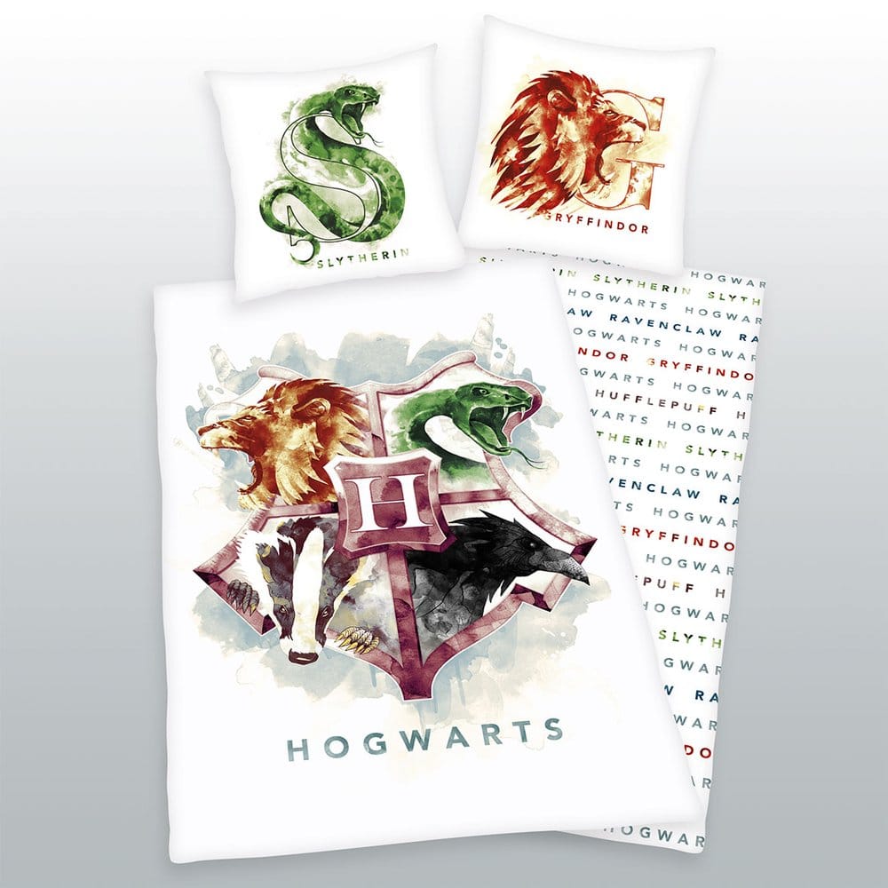 Harry Potter Bettwäsche Hogwarts Gryffindor & Slytherin 135 x 200 cm