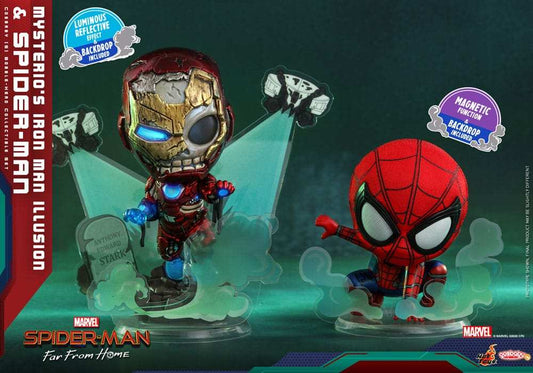 Spider-Man: Far From Home Cosbaby (S) Minifiguren Mysterio's Iron Man Illusion & Spider-Man 10 cm