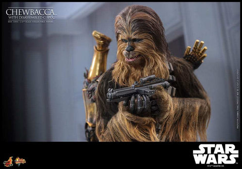 Star Wars Episode V Movie Masterpiece 1/6 Chewbacca with Disassembled C-3PO  HOT TOYS