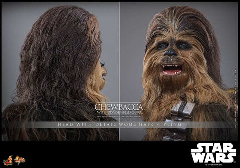 Star Wars Episode V Movie Masterpiece 1/6 Chewbacca with Disassembled C-3PO  HOT TOYS