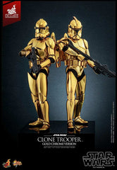 Star Wars 1/6 Clone Trooper (Gold Chrome Version) Exclusive HOT TOYS