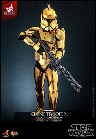 Star Wars 1/6 Clone Trooper (Gold Chrome Version) Exclusive HOT TOYS