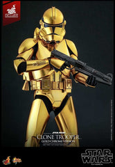 Star Wars 1/6 Clone Trooper (Gold Chrome Version) Exclusive HOT TOYS