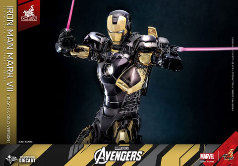 Marvel's The Avengers Diecast Movie Masterpiece Actionfigur 1/6 Iron Man Mark VII (Black & Gold Version) 32 cm HOT TOYS