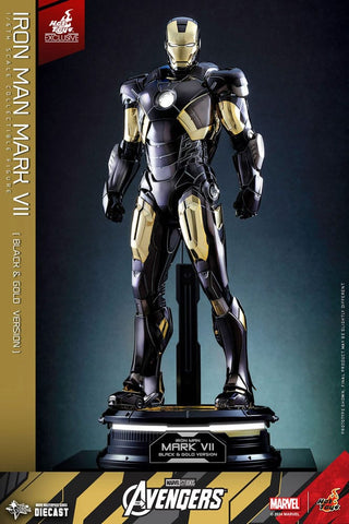 Marvel's The Avengers Diecast Movie Masterpiece Actionfigur 1/6 Iron Man Mark VII (Black & Gold Version) 32 cm HOT TOYS