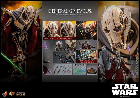 Star Wars Movie Masterpiece Diecast 1/6 General Grievous HOT TOYS