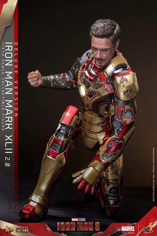 Iron Man 3 Movie Masterpiece Diecast 1/6 Iron Man Mark XLII (2.0) Deluxe HOT TOYS