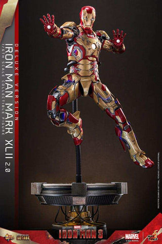 Iron Man 3 Movie Masterpiece Diecast 1/6 Iron Man Mark XLII (2.0) Deluxe HOT TOYS