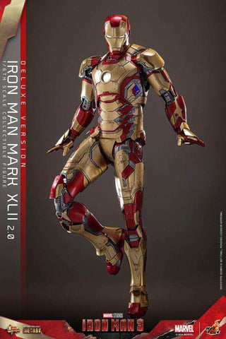 Iron Man 3 Movie Masterpiece Diecast 1/6 Iron Man Mark XLII (2.0) Deluxe HOT TOYS