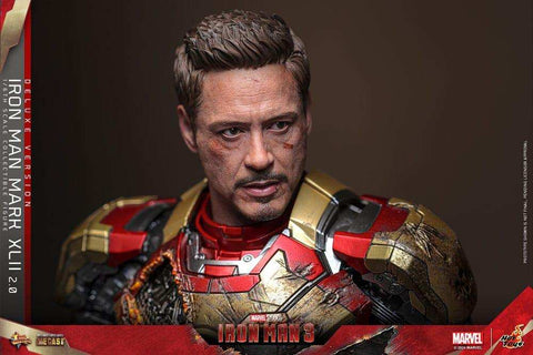 Iron Man 3 Movie Masterpiece Diecast 1/6 Iron Man Mark XLII (2.0) Deluxe HOT TOYS