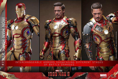 Iron Man 3 Movie Masterpiece Diecast 1/6 Iron Man Mark XLII (2.0) Deluxe HOT TOYS