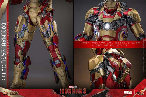 Iron Man 3 Movie Masterpiece Diecast 1/6 Iron Man Mark XLII (2.0) Deluxe HOT TOYS