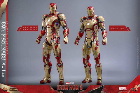 Iron Man 3 Movie Masterpiece Diecast 1/6 Iron Man Mark XLII (2.0) Deluxe HOT TOYS