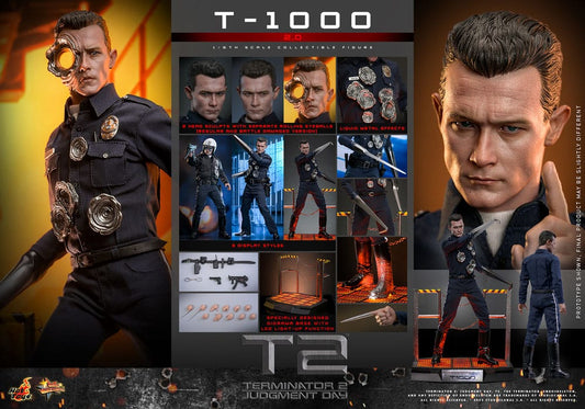 Terminator 2 Movie Masterpiece Actionfigur 1/6 T-1000 (2.0) 31 cm HOT TOYS