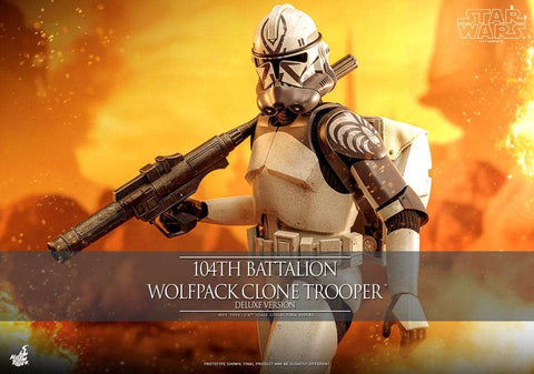 Star Wars The Clone Wars  1/6 104th Battalion Wolfpack Clone Trooper Deluxe Version 30 cm HOT TOYS