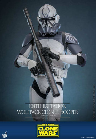 Star Wars The Clone Wars  1/6 104th Battalion Wolfpack Clone Trooper Deluxe Version 30 cm HOT TOYS