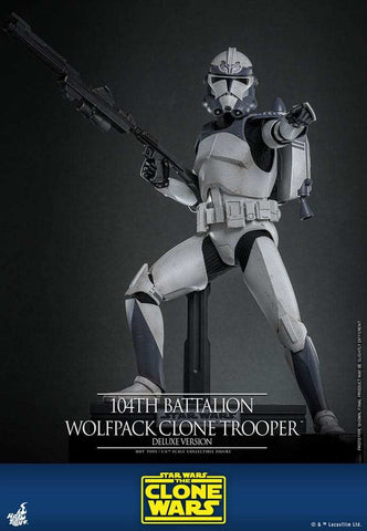 Star Wars The Clone Wars  1/6 104th Battalion Wolfpack Clone Trooper Deluxe Version 30 cm HOT TOYS