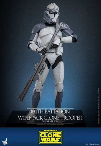 Star Wars The Clone Wars  1/6 104th Battalion Wolfpack Clone Trooper Deluxe Version 30 cm HOT TOYS